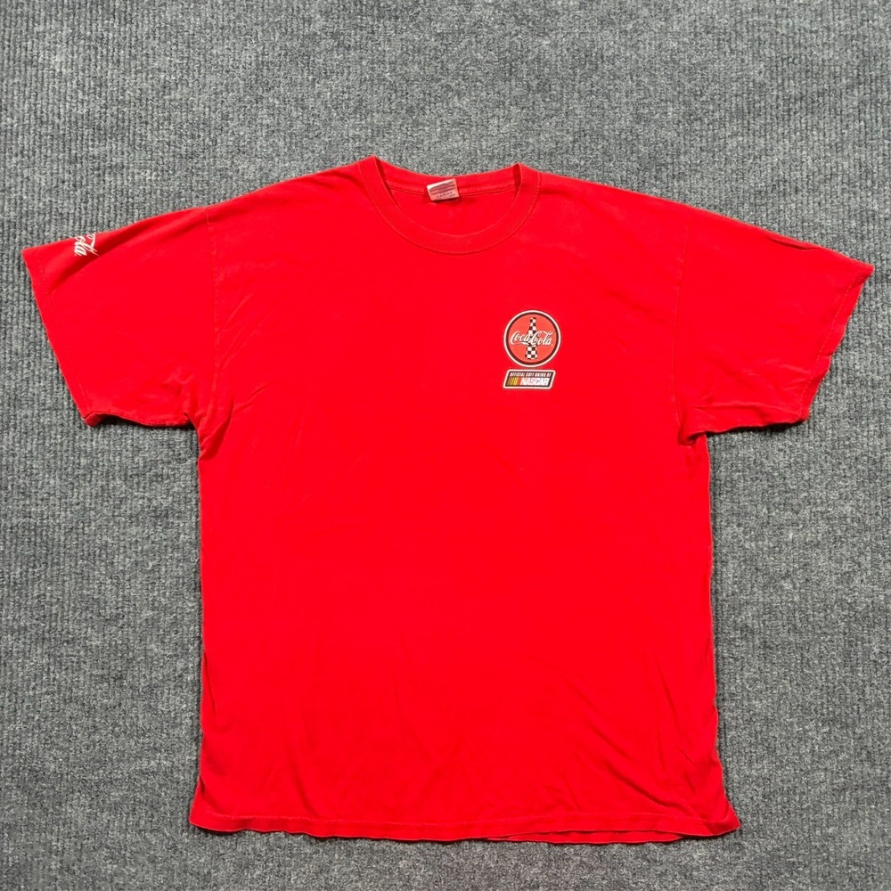 Coca Cola 600 NASCAR T Shirt Mens XL Red Double Sided Racing Tee Y2K - Picture 1 of 7